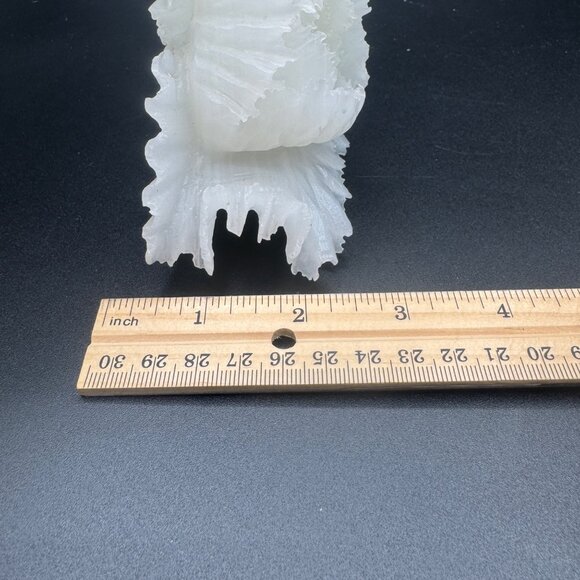 Carved White Jade Cabbage Chinese Wealth Fortune Bok Choy Sculpture Ornament Hom - Picture 12 of 14